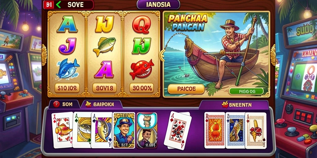 Tampilan gameplay yang mendebarkan dan penuh warna.