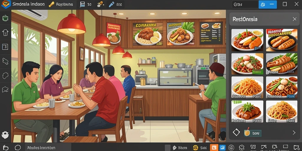 Tampilan menu utama yang menarik dan user-friendly.