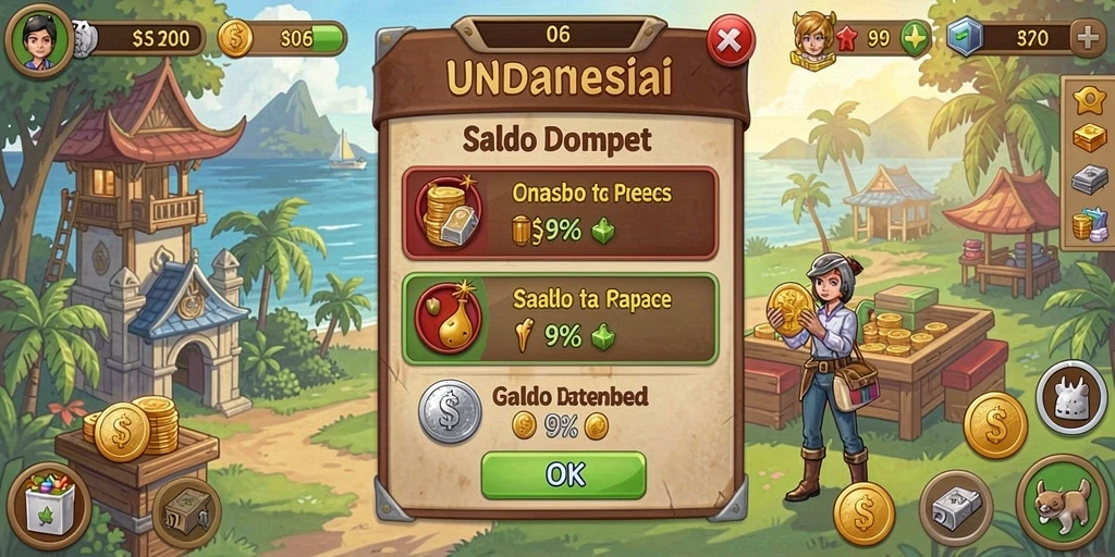 Tampilan awal game dengan pilihan mesin slot beragam.